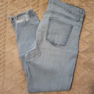 Light Blue Distressed Jeans